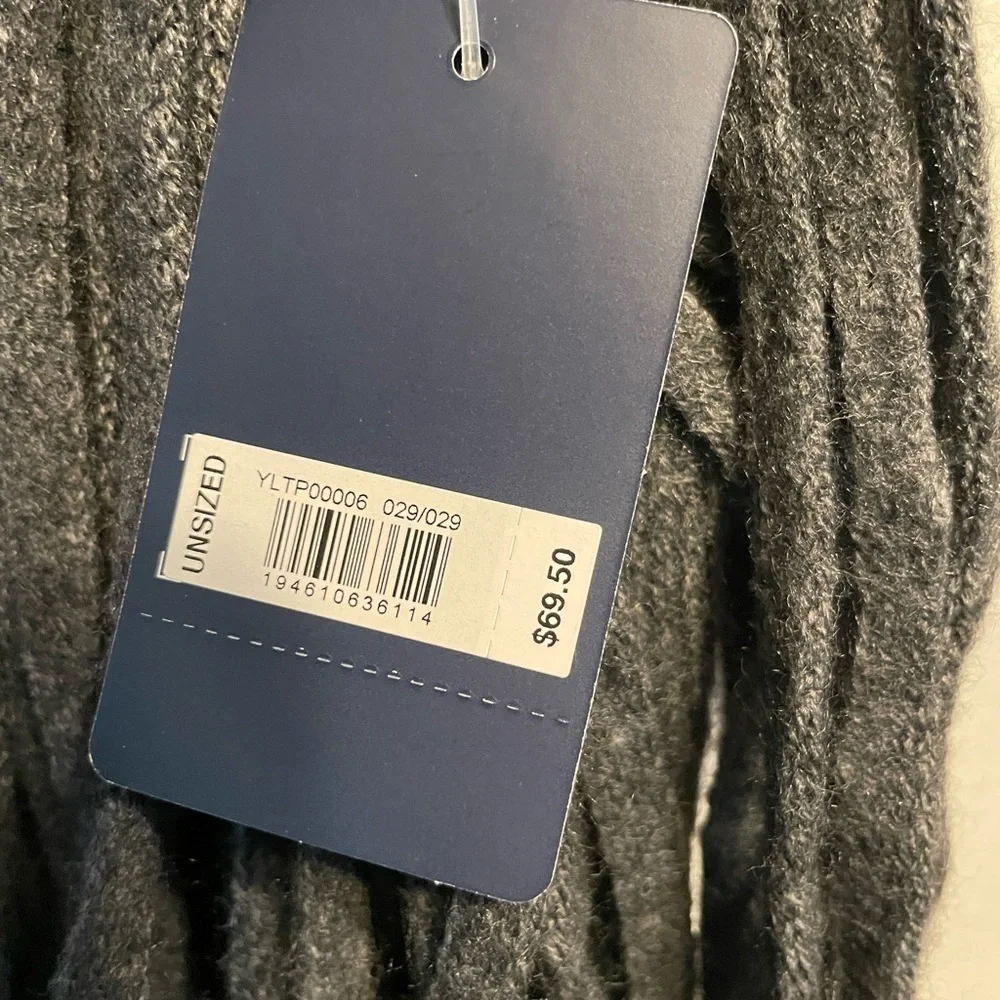 Lucky Brand Unisex Gray Oversized Cozy Fringe Scarf NWT
